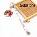 Vintage Lebensbaum Lesezeichen mit natürlichen Goldsandstein-Perlen. - Goldsandstein