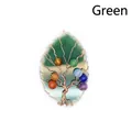 Handmade green agate slice pendant with copper wire-wrapped crystal Tree of Life design - Rose Gold / Green