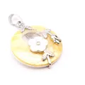 Elegant yellow and white flower crystal pendant necklace for women, national tide style - Pendant Only (Without Chain) / Yellow Shell