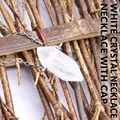 Zeshoekige heldere kwarts kristallen kolom hanger ketting met zilverkleurige ketting - Zilveren Ketting / Bergkristal