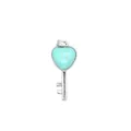 Natural heart-shaped turquoise stone key pendant necklace jewelry for men and women - Turquoise