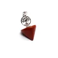 Tree of Life Red Jasper crystal dowsing pendulum pendant for handmade jewelry - Tree of Life Style / Red Jasper