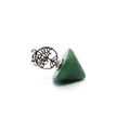 Green aventurine stone pendulum pendant with silver tree of life design - Tree of Life Style / Aventurine Jade