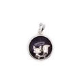 Exquisite blue sandstone fox pendant necklace in silver-tone finish for jewelry lovers - Blue Sandstone