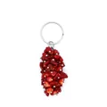 Red coral crushed stone pendant keychain for bags - Red Bamboo Coral (aljyly1206)