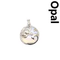 Eleganter Schildkröten Opal Anhänger in Silber-Optik für Damen Halsketten Schmuck - Opal