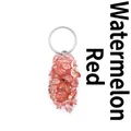 Premium watermelon red crushed crystal stone keychain charm for bags and accessories - Watermelon Red Stone (aljyly1206)