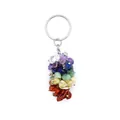 Seven chakra tumbled crystal stone keychain in rainbow colors for bags - Chakra Stone (aljyly1206)