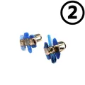 Adjustable bronze open ring with natural blue raw stone cluster ornament - Style 2 (Blue Raw Stone)