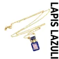 Collier avec pendentif flacon de parfum en lapis-lazuli doré - Lapis-lazuli / Or