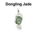 Einzigartiger Papageienanhänger mit einem polierten natürlichen grünen Aventurin-Stein - Papagei Anhänger / Aventurin-Jade