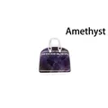 Handcrafted natural amethyst gemstone pendant designed as a stylish miniature handbag - Amethyst