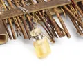 Collier avec pendentif flacon de parfum élégant en cristal citrine jaune minimaliste - Citrine / Argent