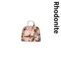 Eleganter Anhänger aus rosa Rhodonit-Naturstein in einer einzigartigen Handtaschenform - Rhodonit