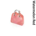 Eleganter natursteinförmiger Handtaschen-Anhänger in Wassermelonenrot für Halsketten - Wassermelonenrot