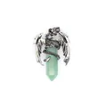 Men's vintage silver dragon pendant wrapped around a green aventurine crystal pillar. - Pendant Only / Aventurine (Dragon Style)