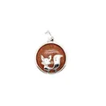Elegant goldstone fox pendant necklace featuring sparkling metallic copper inclusions - Goldstone (aljylp1244)