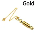 Retro geometric metallic spiritual pendulum pendant in polished gold finish - Gold