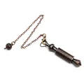 Professional retro metal dowsing pendulum for divination with chain in antique bronze - Bronze