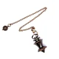 Antique bronze finish geometric metal dowsing pendulum with chain for tarot divination - Bronze