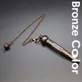 Péndulo de radiestesia hexagonal profesional en metal cobre antiguo para adivinación - Bronce antiguo