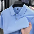 Polo da uomo celeste in cotone 100% con tessuto piqué testurizzato e revers - Taglia M / Top / Azzurro