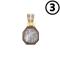 Natural agate aromatherapy perfume bottle necklace pendant with sparkling crystal druzy - Dark Brown Octagon Aromatherapy Bottle (aljylx1444) / Style 3