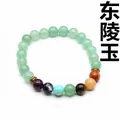 Natural stone 7 chakra 8mm round bead bracelet featuring green aventurine gemstone - Aventurine Jade / Bead Diameter 8mm