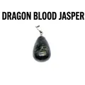 Teardrop pendant made of natural Dragon Blood Jasper stone with silver bail - Dragon Blood Stone