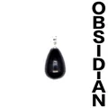 Elegant teardrop-shaped natural black obsidian gemstone pendant jewelry for necklaces - Obsidian