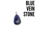 Natural blue sodalite stone teardrop pendant necklace for women minimalist crystal jewelry - Blue Sodalite