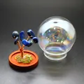 Miniature natural stone tree of life landscape in a clear glass dome decoration - Lapis Lazuli