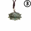 Hand-carved natural labradorite lotus flower pendant with vibrant blue flash on cord - Style 3-Lotus