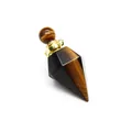Colgante de piedra de ojo de tigre natural con forma de rombo para aceites esenciales - Ojo de tigre / Dorado