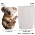 Detailed Koala animal silicone mold for DIY scented candles and resin craft ornaments - Style A Koala Style (YT25014-A) / Clear White