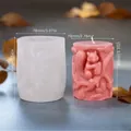 DIY squirrel scented candle silicone mold with detailed carving, mold weight 160g - Style C Squirrel Style (YT25014-C) / Clear White