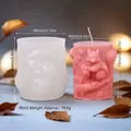 Durable silicone mold for creating detailed squirrel shaped aromatherapy candles - Style D Squirrel Style (YT25014-D) / Clear White
