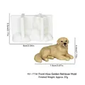 Golden Retriever dog silicone mold for DIY aromatherapy candle craft making - Golden Retriever Shape Dog Mold / Clear White