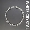 Elegant clear quartz 6mm round bead bracelet for women with minimalist natural stone design - 6mm / White Crystal