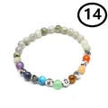 Handgefertigtes Naturstein-7-Chakra-6-mm-Perlenarmband für Yoga-Heilung und Meditation - Stil 14 (Kartenstein) / 6mm Perle