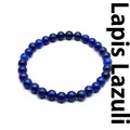 Natural 6mm blue lapis lazuli round bead bracelet for women, simple and minimalist jewelry - 6mm / Lapis Lazuli
