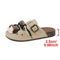 Detail showing the 2.5cm platform sole height of these beige closed-toe clogs for women - 36 / Off White