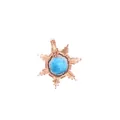 Unique handmade wire-wrapped blue apatite natural stone sun pendant necklace for women - Sun / Apatite (Rose Gold)
