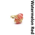 Anello fatto a mano con pietra di cristallo rosso anguria - Anello Regolabile Avvolto a Mano / Rosso anguria