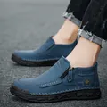 Botas informales azules de caña alta para hombre con suela de goma gruesa y duradera - 38 / Azul