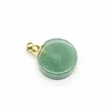Pendentif flacon de parfum en pierre verte naturelle avec bouchon en métal doré chic - Aventurine (Accessoires en Or)