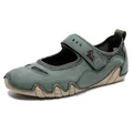 Casual Mary Jane wandelschoenen voor dames in saliegroen met een klittenbandsluiting - 38 / Groen