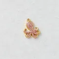 Detailed gold-plated stainless steel octopus pendant with sparkling pink zircon crystals - Pink Octopus