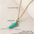 Teal sneaker pendant necklace, gold-plated stainless steel jewelry for sports fans - Necklace (NAP01-4) / 18x8mm / Blue