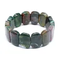 Macro view showing the unique textures of natural Indian agate and labradorite stones. - India Agate